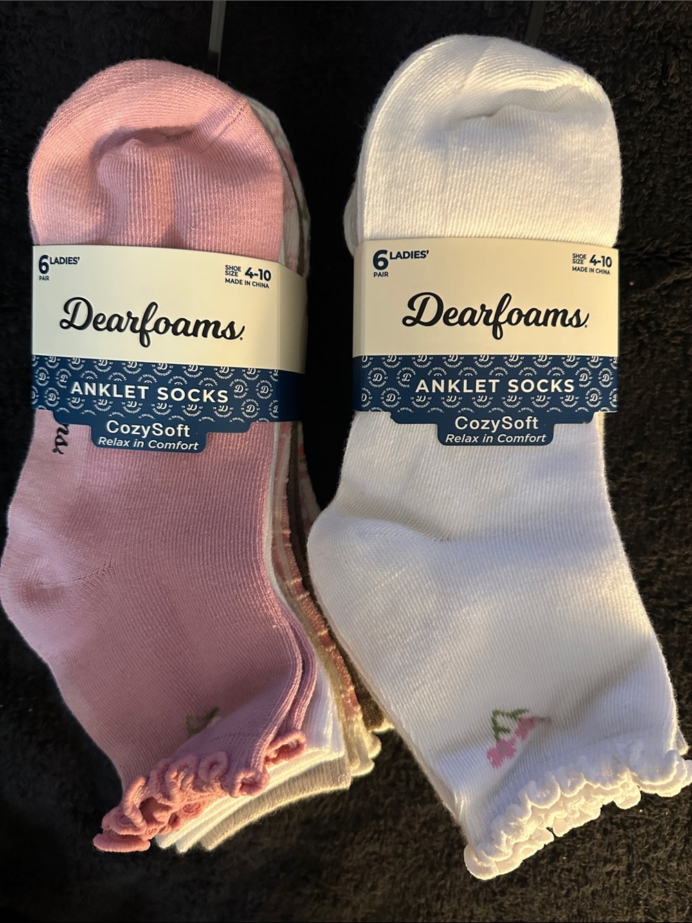 Dearfoams CozySoft Anklet Socks Shoe Size 4-10 NWT